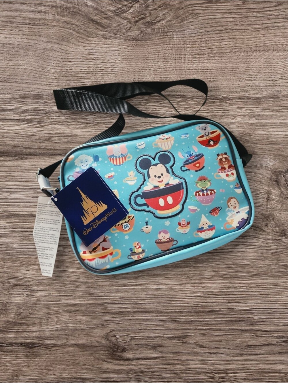 Disney 50th Anniversary  Mickey Teacup Crossbody Bag By Jarod Maruyama